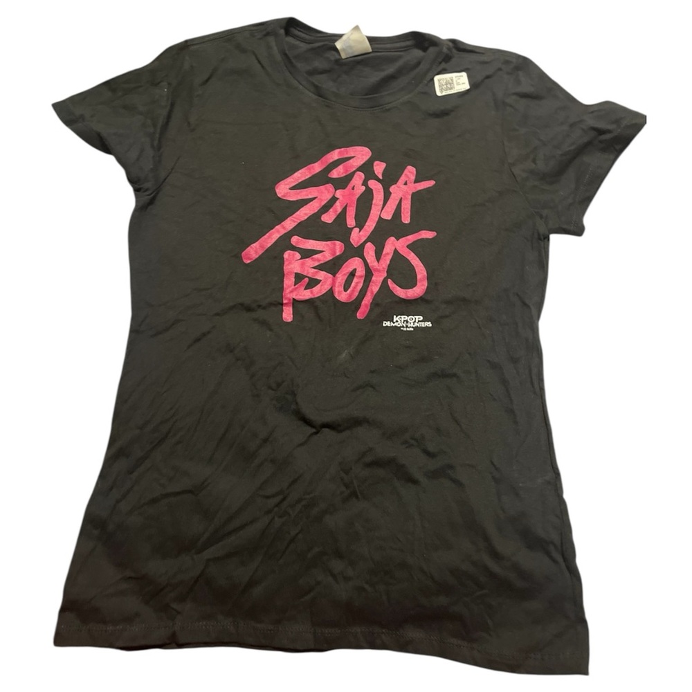 New! K-Pop Demon Hunter Saja Boys Black Short Sleeve T-Shit Small - Picture 2 of 4